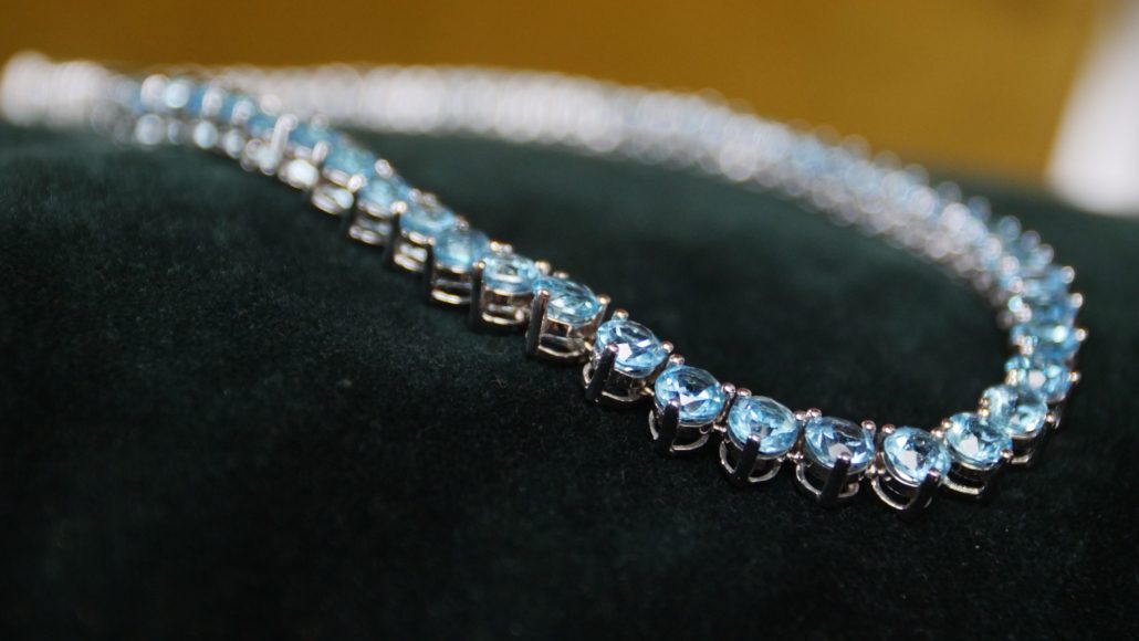 topaz tennis necklace